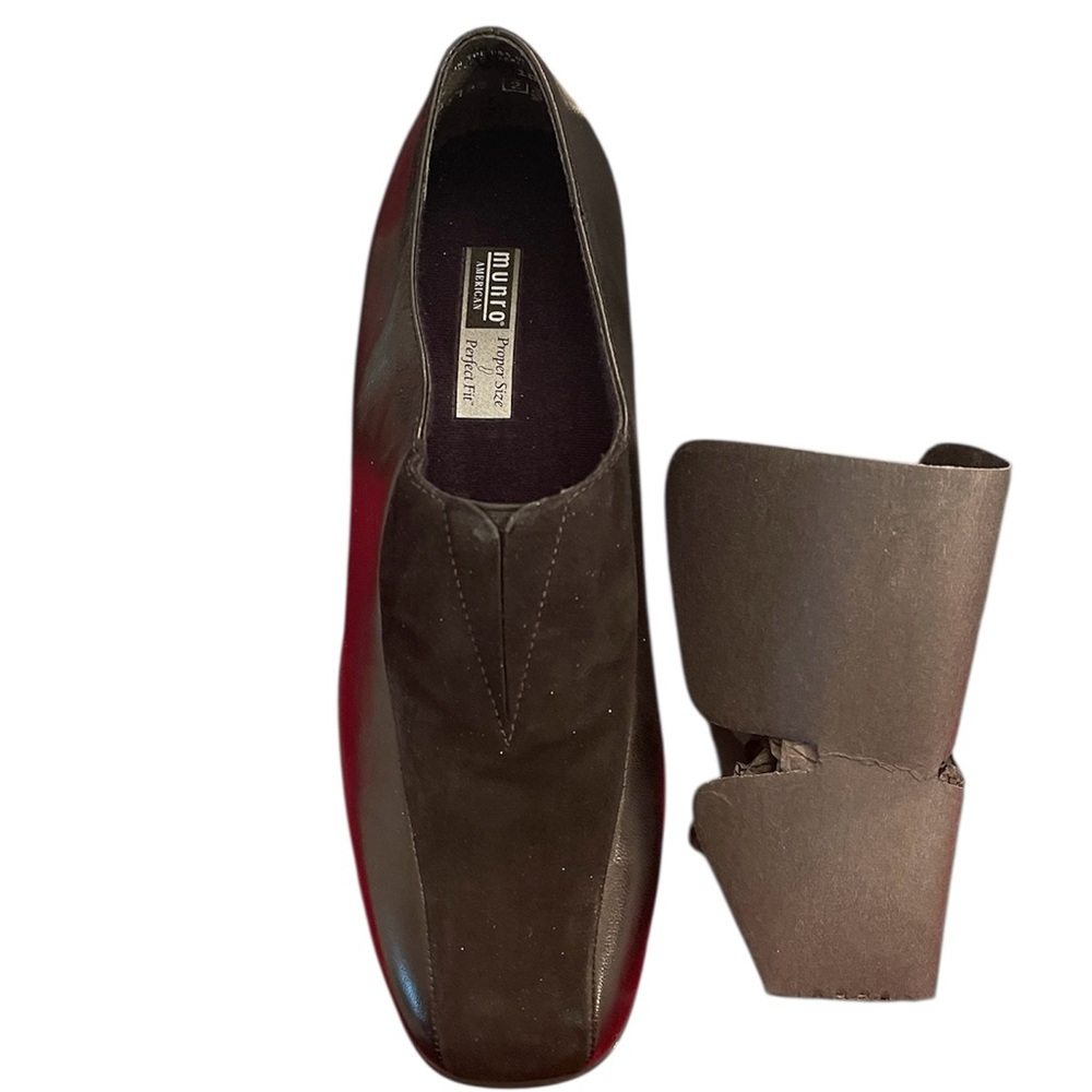 New Munro Solano Black Kid / Suede Upper Comfortable Dress Shoes Women’s Size 7W - Picture 15 of 15